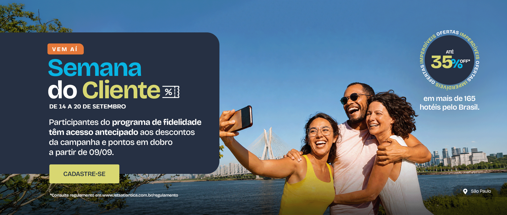 Reserve, pontue e aproveite.